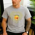 100 Days Of School Bee Hive Tree Hearts Teachers Student Kid Men's Casual T-Shirt Sport Grey
