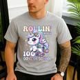 100 Days Of School Girls Teacher 100th Day Unicorn Outfit Men's Casual T-Shirt Sport Grey 100 Days Of School Girls Teacher 100th Day Unicorn Outfit Men's Casual T-Shirt Sport Grey