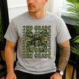 2nd Grade Teacher Student Camo Bow Back To School Men's Casual T-Shirt Sport Grey
