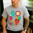 50 Days Of School Teacher Happy 50th Day Of School Kids Men's Casual T-Shirt Sport Grey