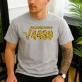 6 7 Leopard Pattern Meme Square Root 4489 Slang Math Teacher Men's Casual T-Shirt Sport Grey