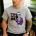 67 Math Teacher Meme Brainrot Six Seven Halloween Equation Men's Casual T-Shirt Sport Grey