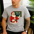 67 Teacher Christmas Santa Six Seven Meme Brainrot Math Joke Men's Casual T-Shirt Sport Grey