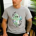AAC Ghost Tell Me About It Speech Pathology AAC Sped Teacher Men's Casual T-Shirt Sport Grey