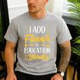I Add Flavor To Education Literally Culinary Arts Teacher Men's Casual T-Shirt Sport Grey