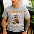 Admit It You Low Key Love Art Bruh Halloween Art Teacher Men's Casual T-Shirt Sport Grey