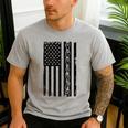 ASL Flag Sign Language Deaf ASL Teacher For Men Women Men's Casual T-Shirt Sport Grey
