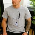 Astronaut Purple Moon Swing NASA Space Science Teacher Men's Casual T-Shirt Sport Grey