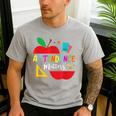 Attendance Matters Teacher Apple For Back To School Men's Casual T-Shirt Sport Grey Attendance Matters Teacher Apple For Back To School Men's Casual T-Shirt Sport Grey