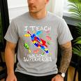 Autism Awareness Teacher I Teach Awesome Superheroes Men's Casual T-Shirt Sport Grey Autism Awareness Teacher I Teach Awesome Superheroes Men's Casual T-Shirt Sport Grey