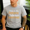 This Is My Awesome Teacher Costume Halloween Party Matching Men's Casual T-Shirt Sport Grey