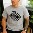 Back To School Checkered Apple Teacher Checkerboard Teacher For Men Women Girls Kids Men's Casual T-Shirt Sport Grey