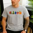 Back To School Cute Hungry Lover Fruits Teacher Men's Casual T-Shirt Sport Grey Back To School Cute Hungry Lover Fruits Teacher Men's Casual T-Shirt Sport Grey