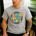 Back To School Groovy Teacher 1st First Grade Crew Squad Men's Casual T-Shirt Sport Grey Back To School Groovy Teacher 1st First Grade Crew Squad Men's Casual T-Shirt Sport Grey