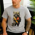 Back To School Raccoon Teachers Student Kids Men's Casual T-Shirt Sport Grey
