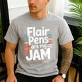 Back To School Teacher Flair Pens Are My Jam Men's Casual T-Shirt Sport Grey
