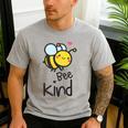 Bee Kind Bumble Bee Anti Bullying Teacher Kindness Matters Men's Casual T-Shirt Sport Grey Bee Kind Bumble Bee Anti Bullying Teacher Kindness Matters Men's Casual T-Shirt Sport Grey