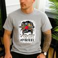 Bleached Teacher Para Life Paraprofessional Cute Messy Bun For Men Women Girls Kids Men's Casual T-Shirt Sport Grey
