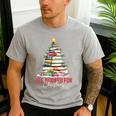 All Booked For Christmas Xmas Tree Teacher Holiday Pajamas Men's Casual T-Shirt Sport Grey All Booked For Christmas Xmas Tree Teacher Holiday Pajamas Men's Casual T-Shirt Sport Grey
