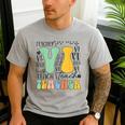 Braille Teacher Of The Visually Impaired Groovy VI Teacher Men's Casual T-Shirt Sport Grey