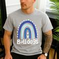 Bulldogs School Mascot Rainbow Teacher Lover Men's Casual T-Shirt Sport Grey Bulldogs School Mascot Rainbow Teacher Lover Men's Casual T-Shirt Sport Grey