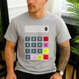 Calculator Math Teacher Halloween Costumes Women Men Adults Men's Casual T-Shirt Sport Grey