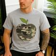 Camo Apple Camouflage Clothing School Student Camo Teacher Men Women Kids Men's Casual T-Shirt Sport Grey Camo Apple Camouflage Clothing School Student Camo Teacher Men Women Kids Men's Casual T-Shirt Sport Grey