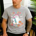 You Can't Scare Me I'm A Teacher Ghost Happy Halloween Men's Casual T-Shirt Sport Grey