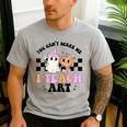 You Can't Scare Me I Teach Art Retro Teacher Ghost Halloween Men's Casual T-Shirt Sport Grey You Can't Scare Me I Teach Art Retro Teacher Ghost Halloween Men's Casual T-Shirt Sport Grey