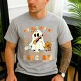 You Can't Scare Me I Teach Fifth Grade Teacher Halloween Men's Casual T-Shirt Sport Grey