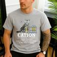 Cation Chemistry Humor Science Teacher Cat Pun Men's Casual T-Shirt Sport Grey