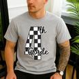 Checkered Fourth Grade Back To School Teachers Students Men's Casual T-Shirt Sport Grey
