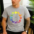 Chicken Themed Color Wheel Educational Art Teacher Artist Men Women Girls Kids Men's Casual T-Shirt Sport Grey