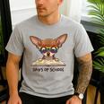 Chihuahua 100 Days Of School Rainbow Glasses Teacher Men's Casual T-Shirt Sport Grey Chihuahua 100 Days Of School Rainbow Glasses Teacher Men's Casual T-Shirt Sport Grey