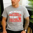 Childcare My Heart Belongs To Children Daycare Teacher Men Women Men's Casual T-Shirt Sport Grey