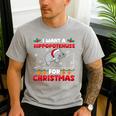 Christmas Math Teacher Hippopotenuse Math Lovers Xmas Men's Casual T-Shirt Sport Grey