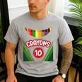 Crayon Box Fun Teacher Student Crayon Squad Halloween 2022 Men's Casual T-Shirt Sport Grey Crayon Box Fun Teacher Student Crayon Squad Halloween 2022 Men's Casual T-Shirt Sport Grey