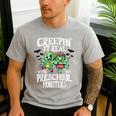 Creepin It Real Monster School Preschool Teacher Halloween Men's Casual T-Shirt Sport Grey Creepin It Real Monster School Preschool Teacher Halloween Men's Casual T-Shirt Sport Grey