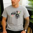 Cut Music Teacher Shirt With a Piano Keys Notes And Flowers Men's Casual T-Shirt Sport Grey Cut Music Teacher Shirt With a Piano Keys Notes And Flowers Men's Casual T-Shirt Sport Grey