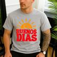 Cute Bilingual Spanish Teacher Buenos Dias Sunshine Men's Casual T-Shirt Sport Grey Cute Bilingual Spanish Teacher Buenos Dias Sunshine Men's Casual T-Shirt Sport Grey