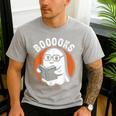 Cute Ghost Book Reading Books Lover Retro Halloween Teacher Men's Casual T-Shirt Sport Grey Cute Ghost Book Reading Books Lover Retro Halloween Teacher Men's Casual T-Shirt Sport Grey