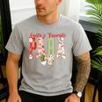 Cute Santas Favorite Para Christmas Paraprofessional Teacher Men's Casual T-Shirt Sport Grey
