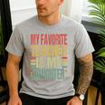 Dad My Favorite Teacher Is My Daughter Proud Daddy Men's Casual T-Shirt Sport Grey Dad My Favorite Teacher Is My Daughter Proud Daddy Men's Casual T-Shirt Sport Grey