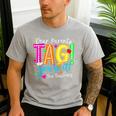 Dear Parents Tag You'Re It Love Teachers Last Day Of School Men's Casual T-Shirt Sport Grey