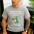 Dinosaur Thesaurus Grammar Joke Teacher Men's Casual T-Shirt Sport Grey Dinosaur Thesaurus Grammar Joke Teacher Men's Casual T-Shirt Sport Grey