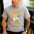 Dinosaurs Didn't Read Now They Are Extinct Reading Teacher Men's Casual T-Shirt Sport Grey Dinosaurs Didn't Read Now They Are Extinct Reading Teacher Men's Casual T-Shirt Sport Grey