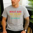 What Are We Doing Today PE Teacher Life Men's Casual T-Shirt Sport Grey What Are We Doing Today PE Teacher Life Men's Casual T-Shirt Sport Grey