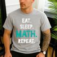Eat Sleep Math Repeat Math Teacher Men Women Girls Kids Men's Casual T-Shirt Sport Grey Eat Sleep Math Repeat Math Teacher Men Women Girls Kids Men's Casual T-Shirt Sport Grey