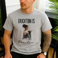 Education Is Freedom Teacher Books Black History Month Men's Casual T-Shirt Sport Grey Education Is Freedom Teacher Books Black History Month Men's Casual T-Shirt Sport Grey