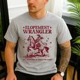 Elopement Wrangler Teacher ABA Behavior Support Cowboy Men's Casual T-Shirt Sport Grey